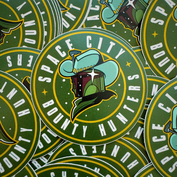 Space City Bounty Hunter Circle Vinyl Sticker