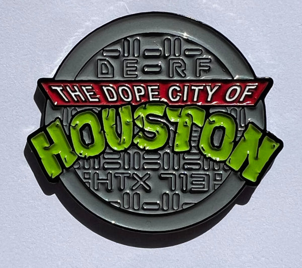 Houston in a Half Shell Enamel Pin